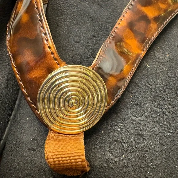 Vionic Hilda Tort Women’s Tortoise Brown Black Sandal Thong Flip Flops Sz: 8.5 - Picture 6 of 8